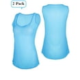 thumbnail image 1 of Set of 2 Women's Chiffon Tank Tops Scoop Neck Sleeveless Tank Tops Soft Lightweigh Sleeveless Tops Loose Blouses Tank Tops,Plus Size S-2XL, 1 of 7