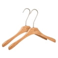 thumbnail image 1 of Set of 2 Wood Non-Slip Hangers - Durable and Space-Saving for Clothing, Closet, Coats, Pants Natural 15.7inch, 1 of 6