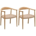 thumbnail image 1 of Set of 2 Wood and Rope Dining Chairs Exotic Boho Dining Room, 1 of 11