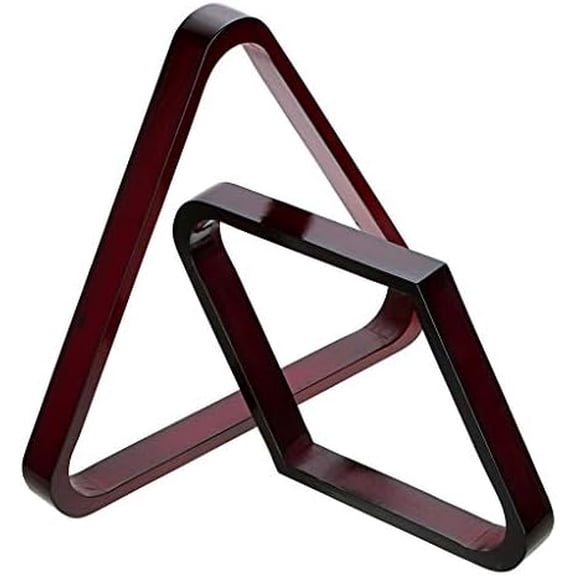 Set of 2 Wooden Billiard Ball Rack Set, Vintage Solid Wood Billiard 8-Ball Triangle Rack & 9-Ball Diamond Rack Table Pool Ball Racks