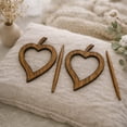 thumbnail image 1 of Evideco French Home Goods Fjord Hearts Natural Curtain Tiebacks 2 Count, 1 of 9