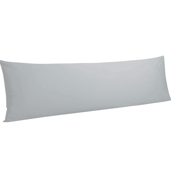 Set of 2 Wrinkle Resistant Ultra Soft Pillowcases with Envelope Closure (Body, Light Grey)