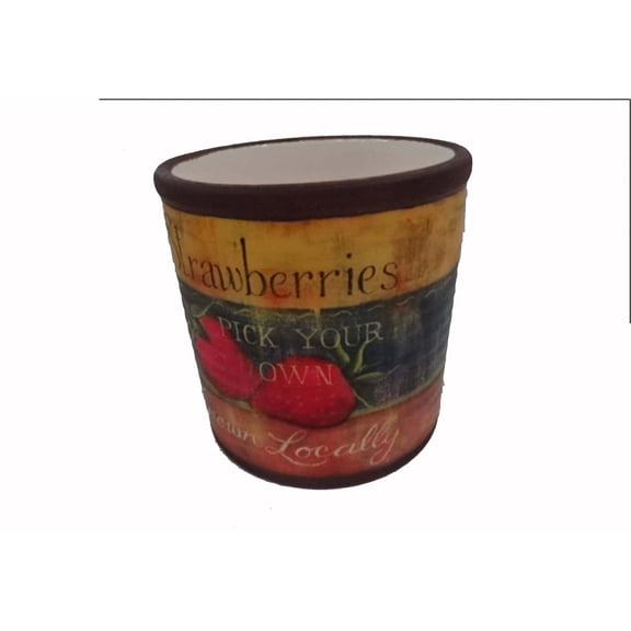 Set of 2 Yellow and Red "Strawberries" Storage Containers 10.5"