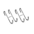 thumbnail image 1 of Set of 2 hooks for shower doors, stainless steel, silver, 1 of 5