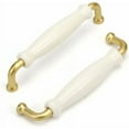 thumbnail image 1 of Set of 2 kitchen cabinet handles furniture handle vintage handle dresser handle white handle cupboard handle porcelain handle, 1 of 1