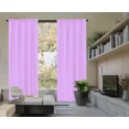 thumbnail image 1 of Gorgeous Home Linen Set of 2 Panels Matte Finish Lilac Solid Window Curtain Rod Pocket R64 84 Length, 1 of 5