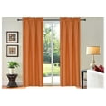 thumbnail image 1 of Set of 2 panels persian collection matte finish Not shiny Orange solid blackout with rod pocket foam lined window curtain drape R64 84 length, 1 of 3