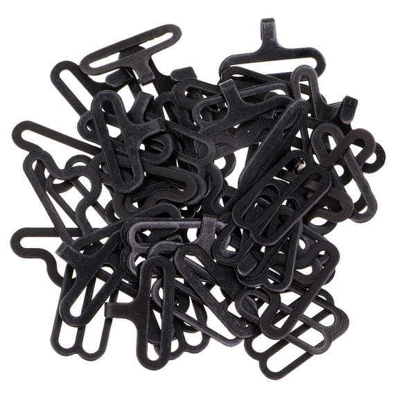 Set of 20 Adjustable Bow Tie Hardware Clips Black