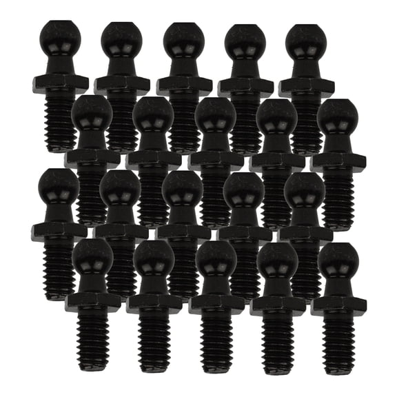 Set of 20 Ball Studs 10mm , 5/16 X 18 Thread Black For Lift New for Car Gas Shock Strut - Lift Supports Depot B-BS10-1B-20-a