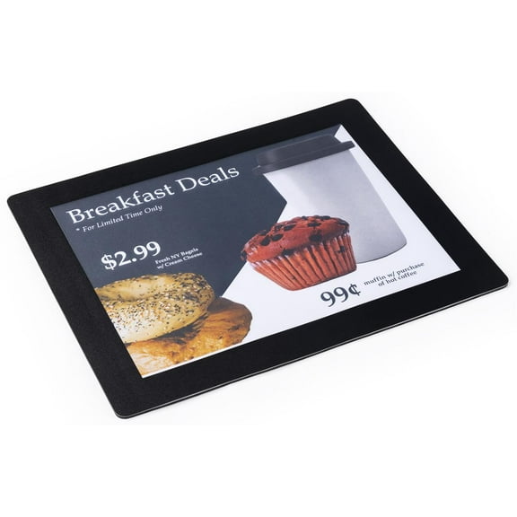Set of 20, Counter Mats with Rubber Non-Skid Bottom and Clear Lens, Tabletop Sign Holders Display 8.5 x 11 Graphics