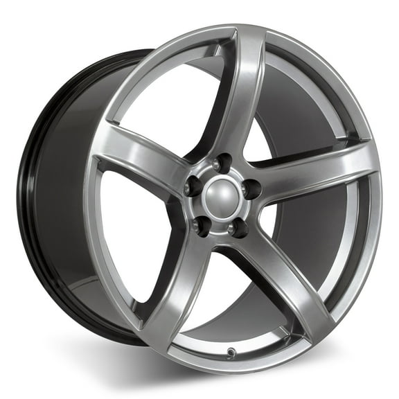 Set of 20" Crystal Grey Flow Forged HC2 Hellraiser Style Wheels for Dodge Charger or Challenger Widebody (20x11, 0mm Offset)