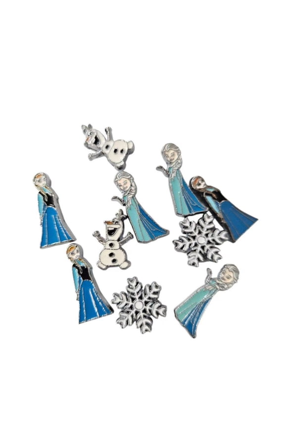 Set of 20 Frozen Slide Charms 8mm for Jewelry/Crafting/Making Charm Bracelets/Charm Necklaces/Charm Wristbands/DIY Jewelry