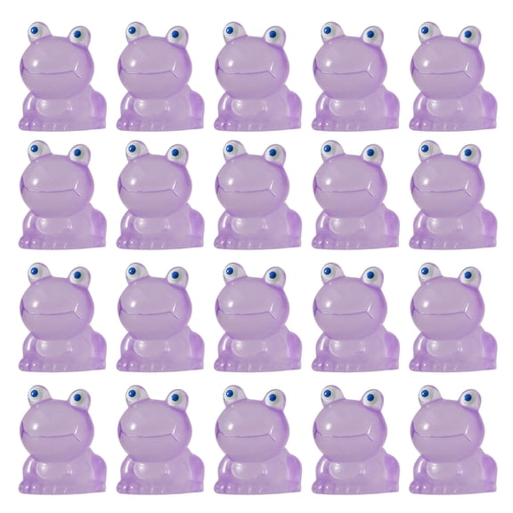 Set of 20 Glowing Resin Miniatures Frog Figurines Various Colors for and Party Decorations