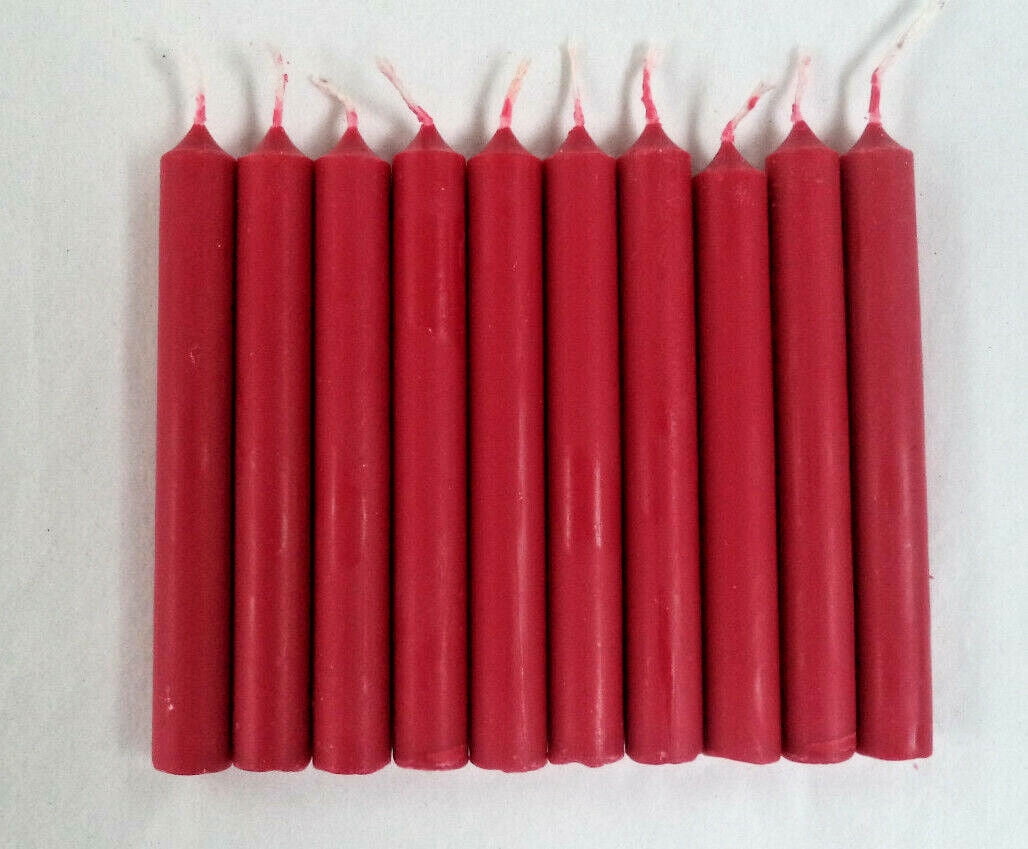 Set of 20 Red Candles Mini 4" Party Candles