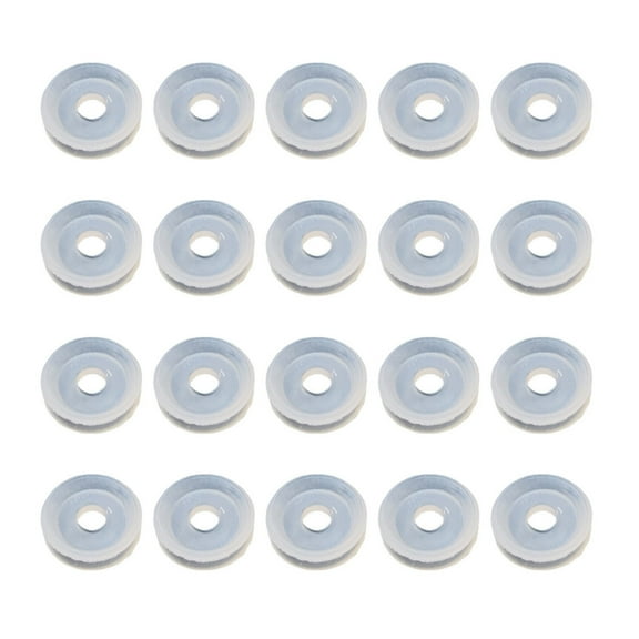 Set of 20 Silicone Float Valves Seal Rings Valves Seal Rings Convenient Float Valves Gasket for Various Models