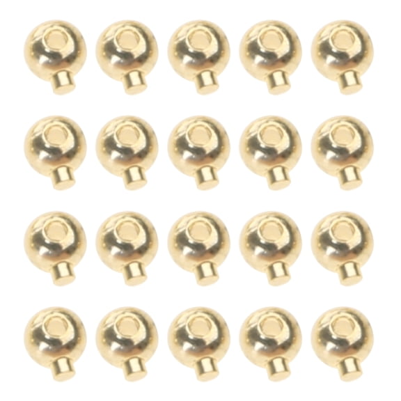 Set of 20 Stainless Steel Clasps Handmade Accessories Jewelry Making Parts Positioning Clasp Crimp End Beads for Jewelry