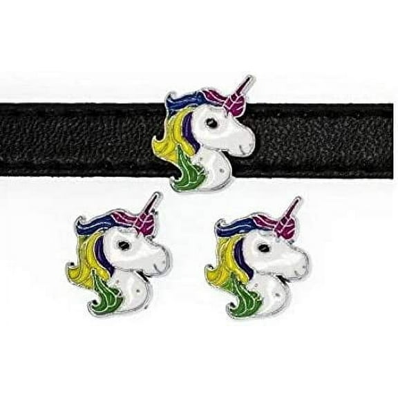 Set of 20 Unicorn Slide Charms 8mm for Jewelry/Crafting/Making Charm Bracelets/Charm Necklaces/Charm Wristbands/DIY Jewelry