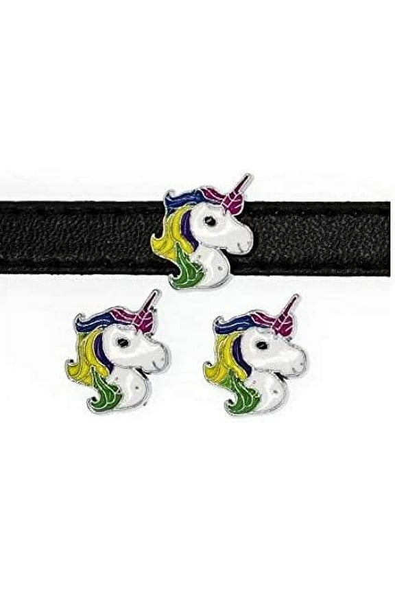 Set of 20 Unicorn Slide Charms 8mm for Jewelry/Crafting/Making Charm Bracelets/Charm Necklaces/Charm Wristbands/DIY Jewelry