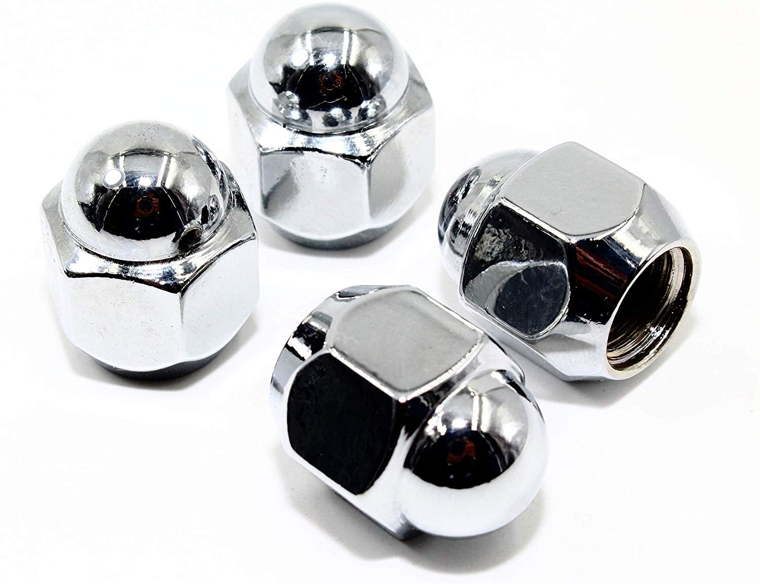 Wheel Lock 4 12x1.25 Veritek S Chrome Acorn 1.4" For Aftermarket Wheel Locks