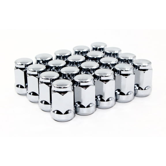 Set of 20 Veritek 12x1.5 1.40" 35.5mm 19mm 3/4 Hex Chrome Radius Ball Seat Factory OEM Style Lug Nuts for Honda Acura Aluminum Alloy Wheels