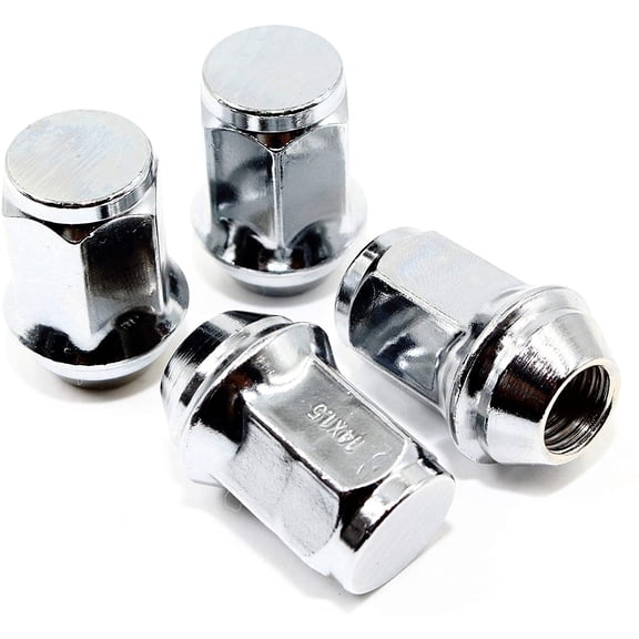 Set of 20 Veritek 14x1.5mm 1.5 Inch 38.5mm Overall Length 13/16 21mm Hex Chrome Lug Nuts for Aftermarket or Factory Wheels