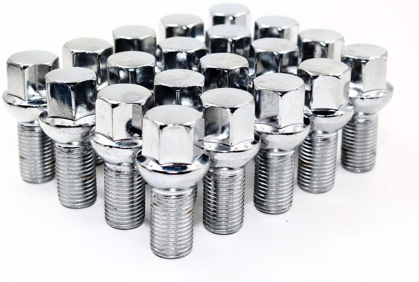 Veritek Performance Chrome Wheel Lug Bolts, R12 Ball Seat, 14x1.5mm ...
