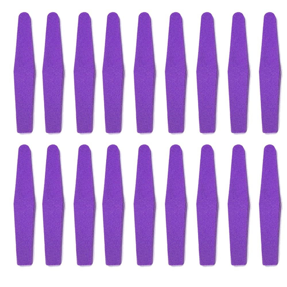 Set of 20 nail files, grit 100/180, Grey