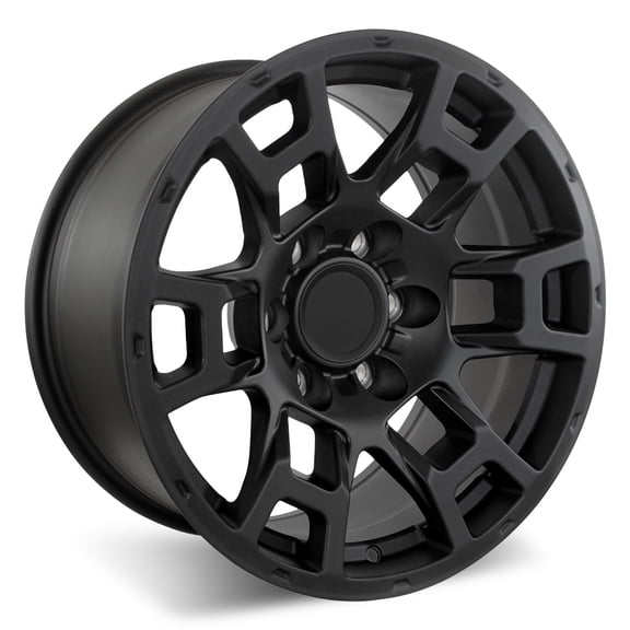 Set of 22" Satin Black 2021 4TR Pro Style Wheels for Toyota Tacoma, 4Runner, FJ Cruiser (22x9, 0mm Offset)