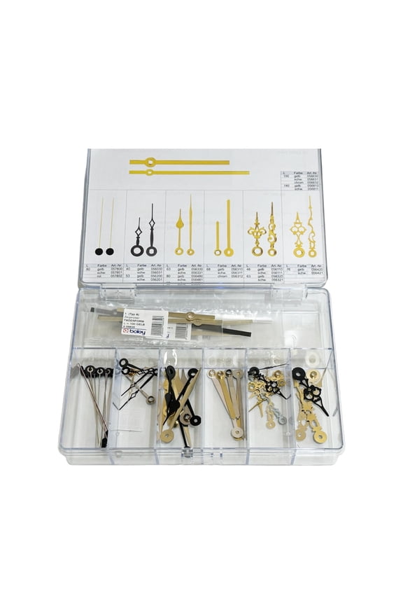 Set of 23 pairs of hands for quartz clocks UTS 838, UTS 817