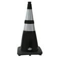 thumbnail image 1 of (Set of 24) 28" RK Black Safety Traffic PVC Cones, Black Base with Two Reflective Collar, 1 of 1