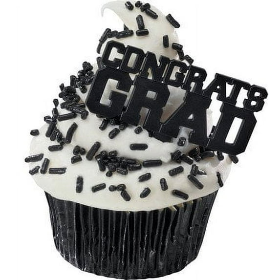 Set of 24 CONGRATS GRAD Cupcake Pics.