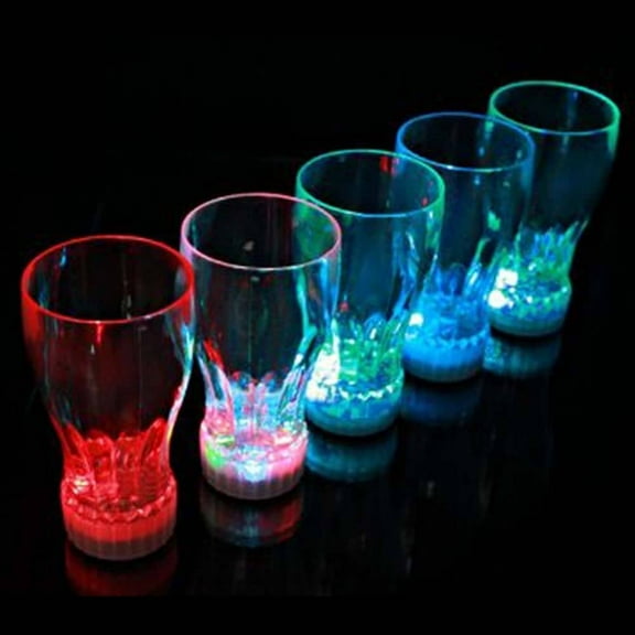 Set of 24 Flashing Panda 11-oz LED Light-Up Multi-Color Flashing Acrylic Cola Party Cups Drinkware
