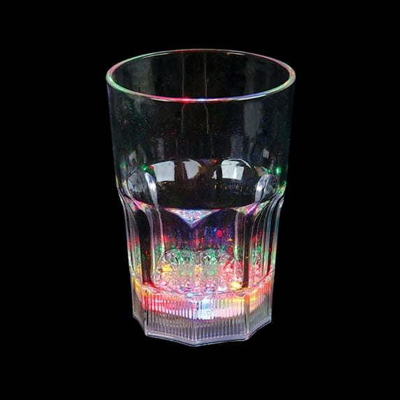 Set of 24 Flashing Panda 12 oz LED Light-Up Flashing Multi-Color Rocks / Whisky Cup
