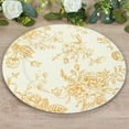 thumbnail image 1 of Set of 24 French Toile Charger Plates, 13" Gold Floral Acrylic Round Plates for Wedding Reception Dinner Party Decor,Durable Stylish Tableware, 1 of 9