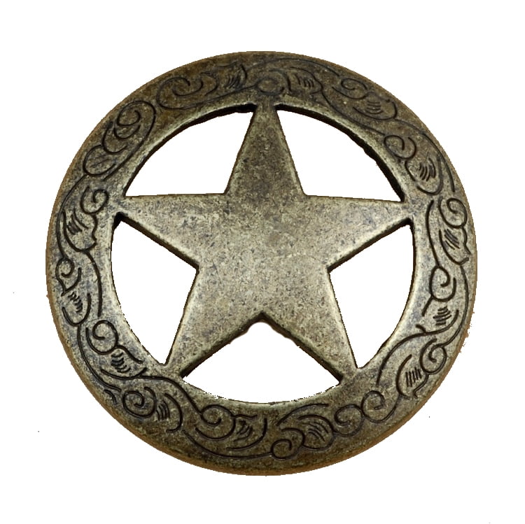 Set of 24 Garland Star with Rope Drawer Cabinet Handle in Antique Brass