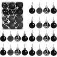 thumbnail image 1 of Set of 24 Mini Shatterproof Christmas Balls Tree Ornaments Party Decoration, 3cm/1.1'' black 3cm, 1 of 6