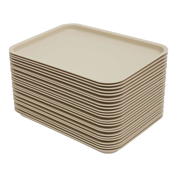 Shangmakel Set of 24, Plastic Fast Food Trays, 14" x 11" Cafeteria Lunch Tray for Cafeteria Restaurant Home Kitchen