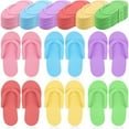 thumbnail image 1 of Set of 24 Plastic Flops Kit,10.2x4.3In Disposable Party Supplies for Men,Multicolor Slippers for Guests,Salon,Spa,Hotel,Women, 1 of 6