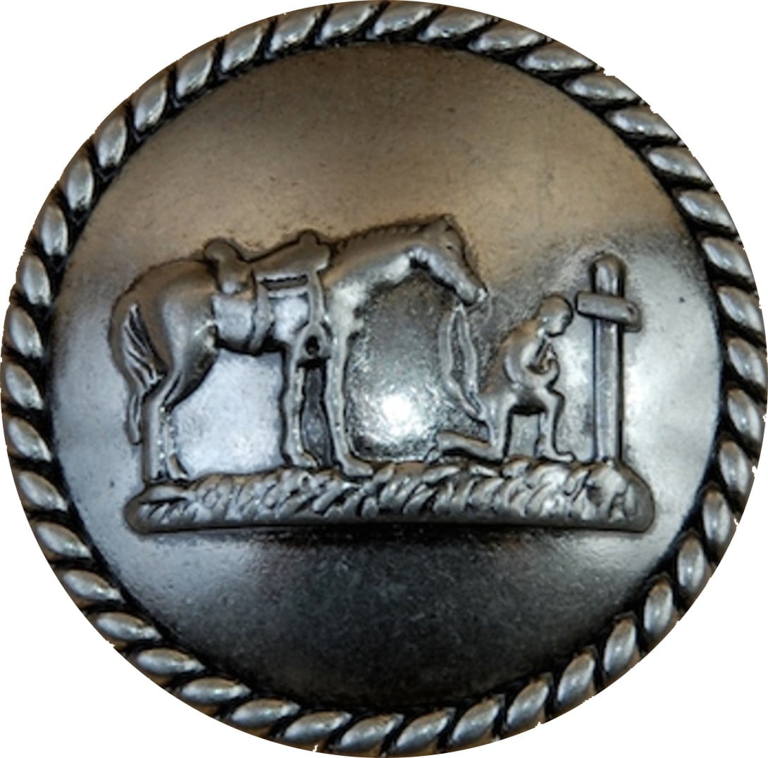 Set of 24 Praying Cowboy, Cowboy Church Drawer Cabinet Knob in Old Silver