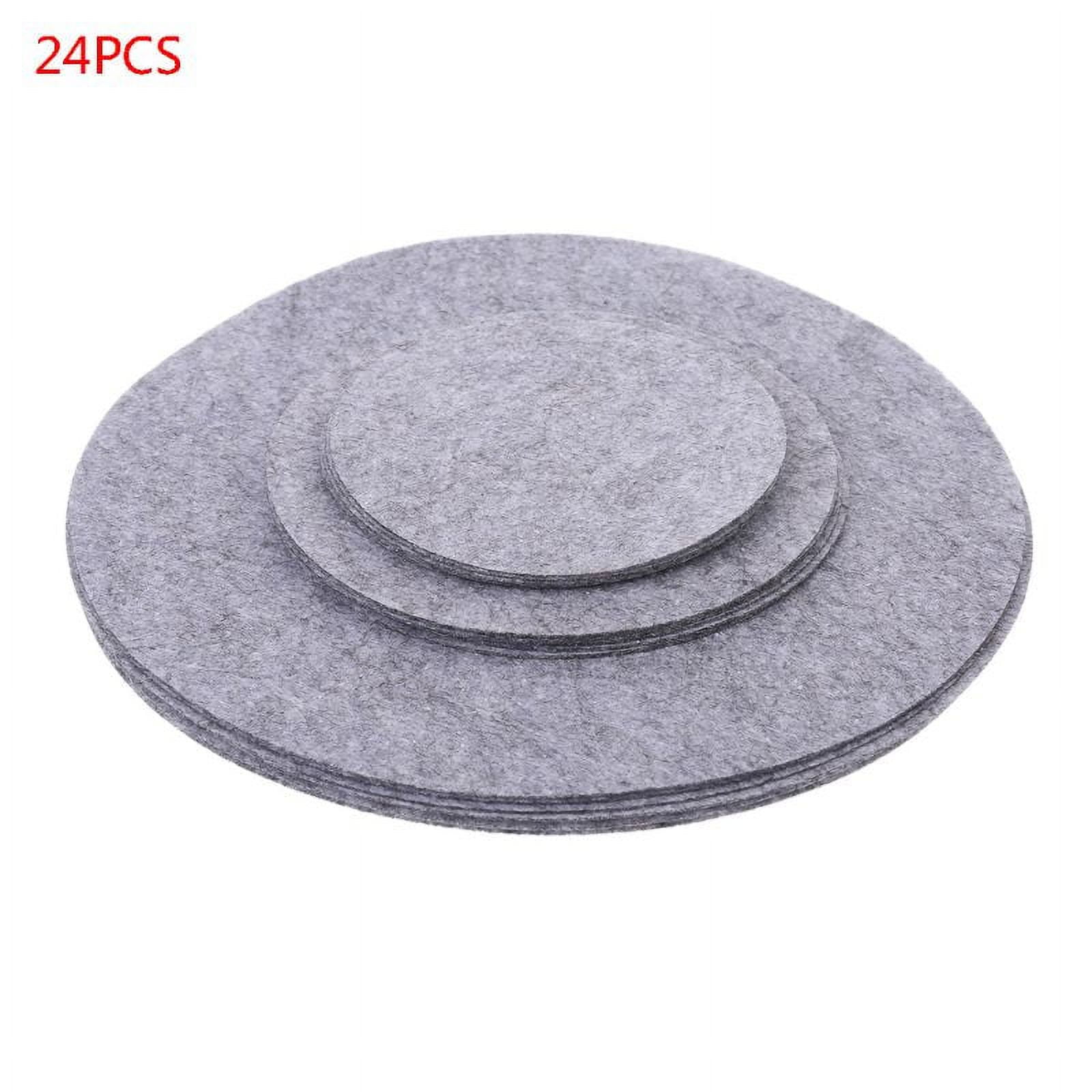 Set of 24 Soft Felt Plate Dividers 3 Sizes Pan Separator Pads Cookware