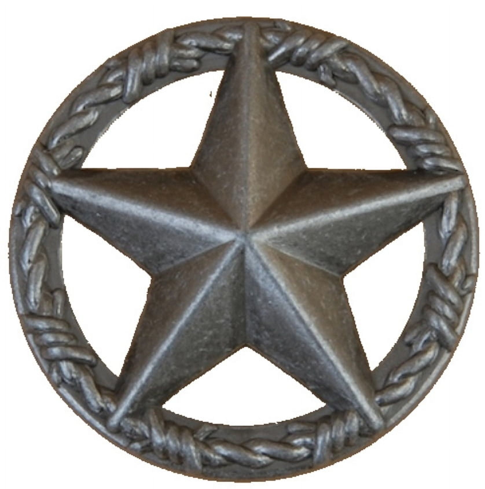 Set of 24 Star with Barbwire Drawer Cabinet Knob in Old Silver