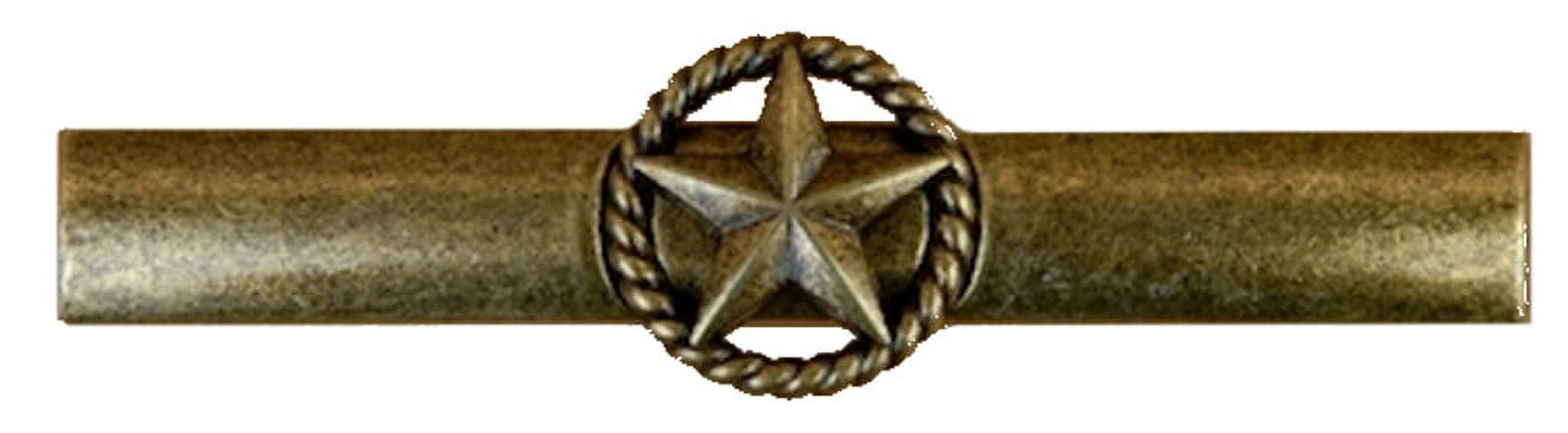 Set of 24 Star with Rope Drawer Cabinet Handle in Antique Brass
