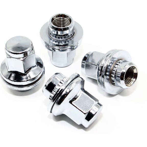 Set of 24 Veritek 14x1.5mm Chrome 1.65" Mag Seat w/ Washer Wheel Lug Nuts for Nissan Infiniti Factory SUV Truck Wheels