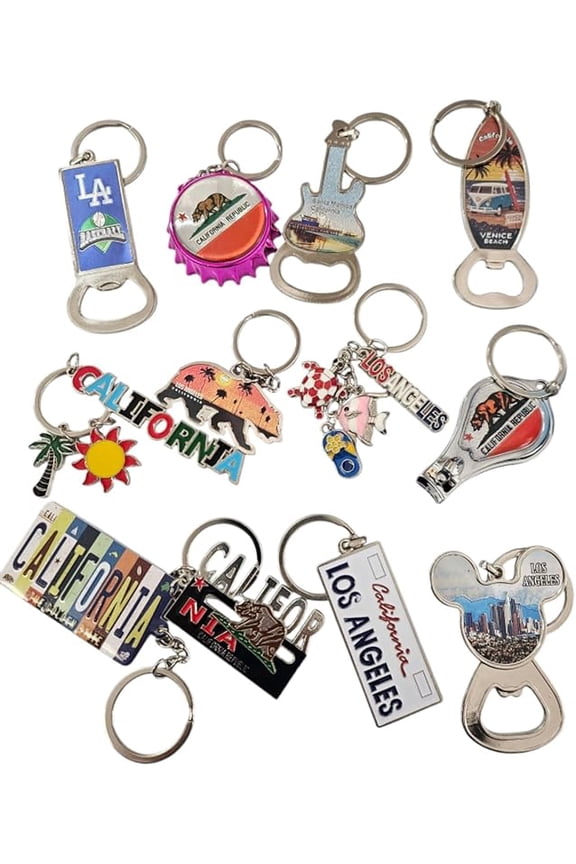 Set of 24 X California gift favor I Heart LA, I Heart Los Angeles keychains, I Love LA Bulk Souvenir Keychain