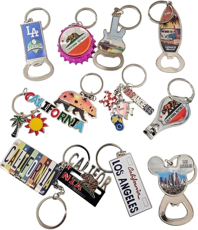 Set of 24 X California gift favor I Heart LA, I Heart Los Angeles keychains, I Love LA Bulk Souvenir Keychain