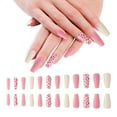 thumbnail image 1 of Set of 24 false nails, ABS, Press on type, Pink/White, 1 of 5