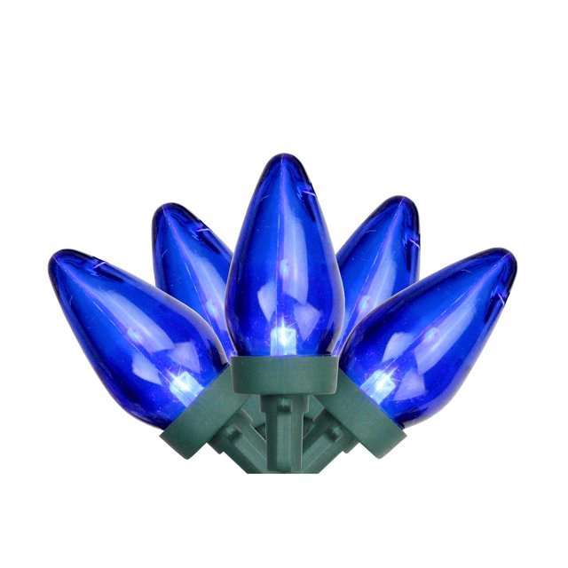 Set of 25 Blue LED C7 Christmas Lights