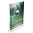 thumbnail image 1 of Set of 25, Tabletop Sign Frame for 8.5 x 11 Graphics, Top-loading Menu Stand with Double-sided Viewing, Clear Acrylic, 1 of 1