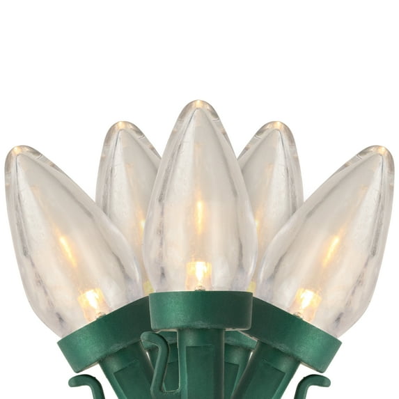 Set of 25 White LED C7 Christmas Lights