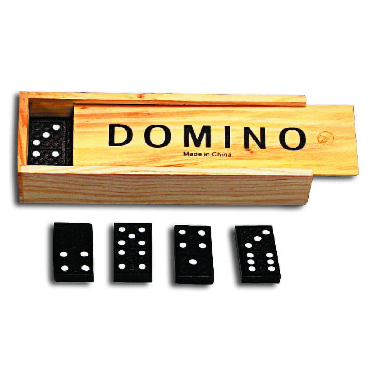 Kicko Mini Wooden Dominoes Set - 12 Pack - Miniature Classic Board Games -  Small Blocks, Educational Toys, Game Tiles, Leisure Time, for Teens and